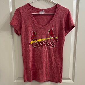 5th & Ocean Red Cardinals Women's V-Neck Top